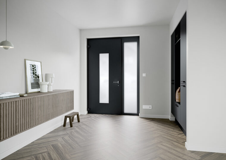 REHAU Smart Privacy Verglasung blickdicht geschaltet – milchige Sichtschutz-Optik