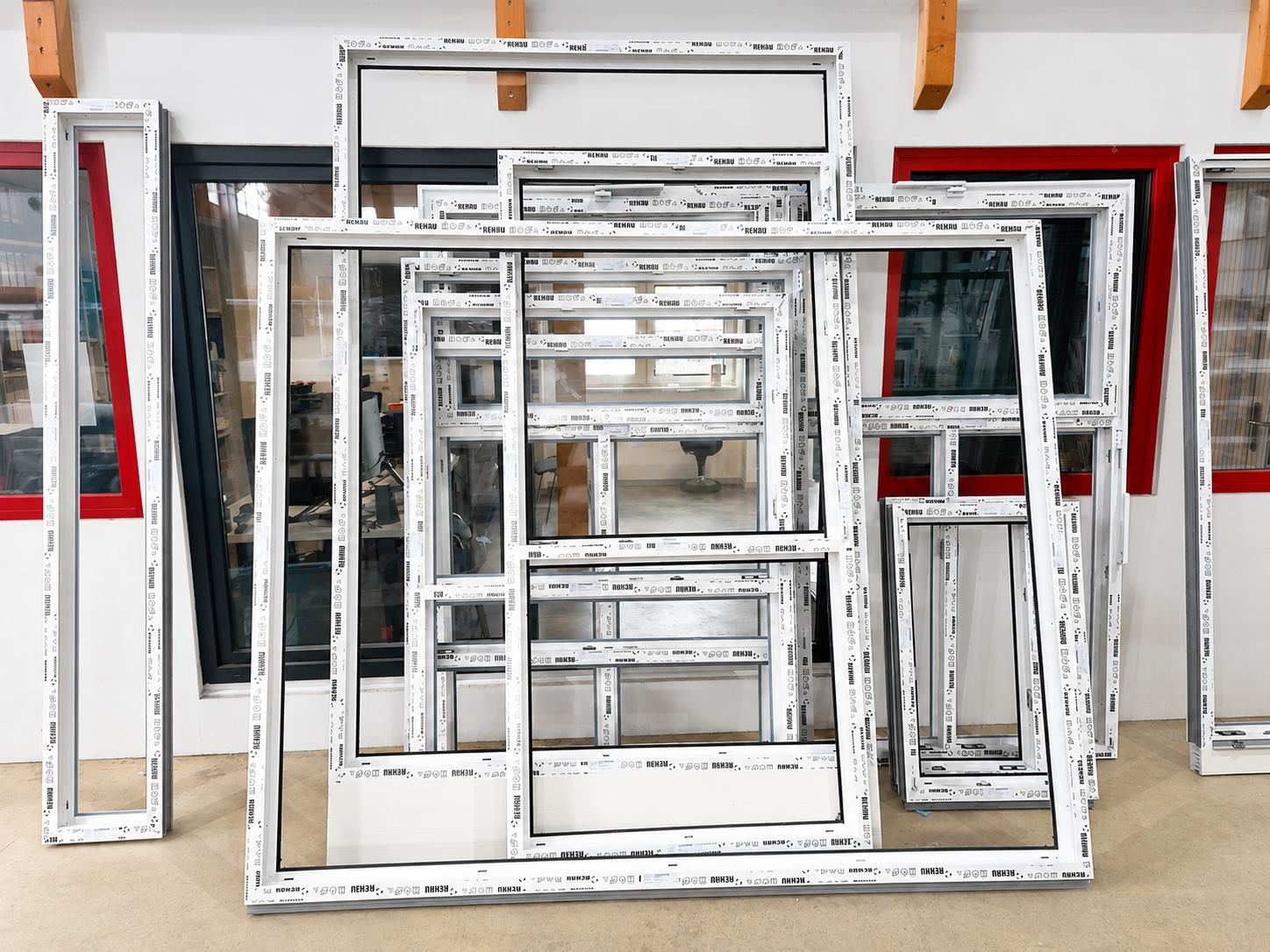 Mehrere Kunststofffenster nach Maß